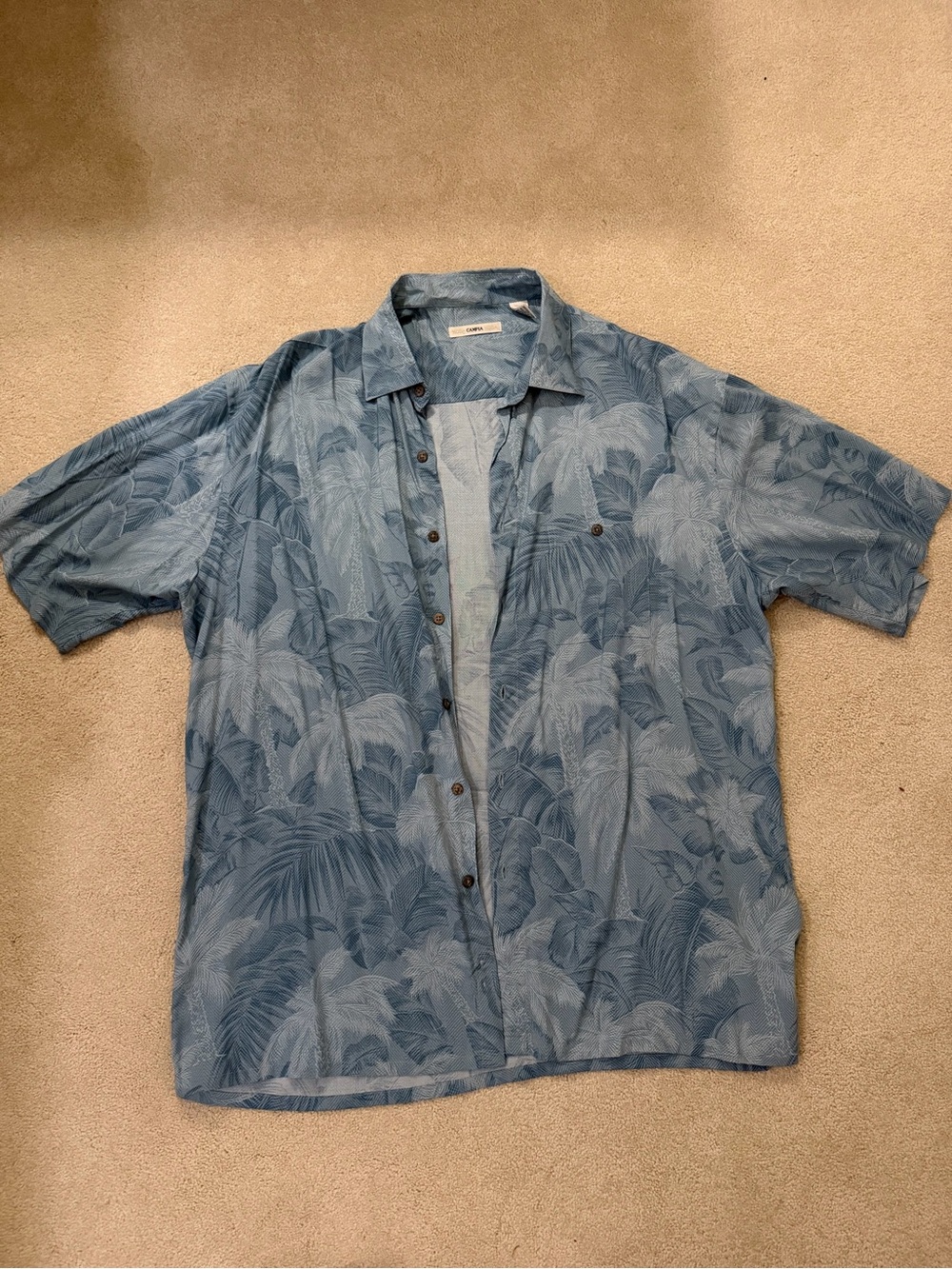 Campia Moda Blue Short Sleeve Hawaiian Shirt